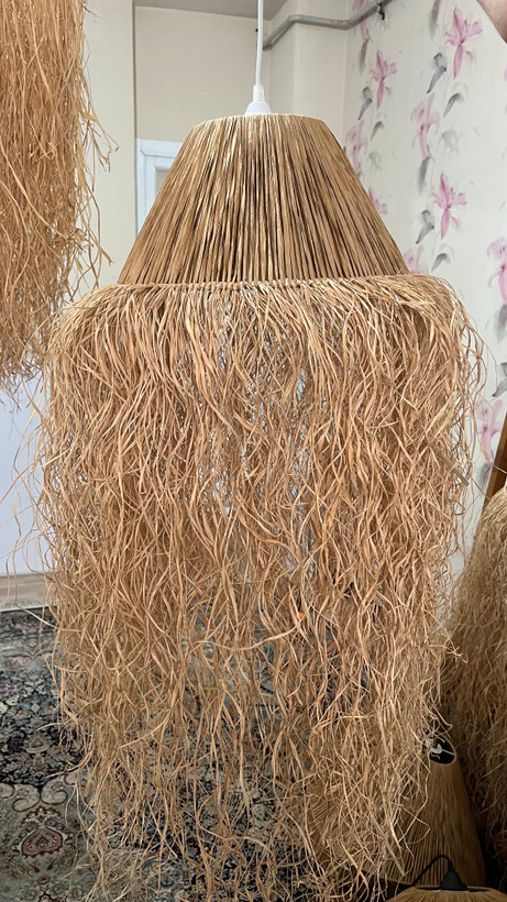 لوستر رافیا طبیعی