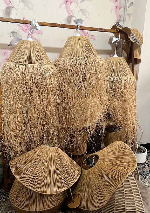 لوستر رافیا طبیعی
